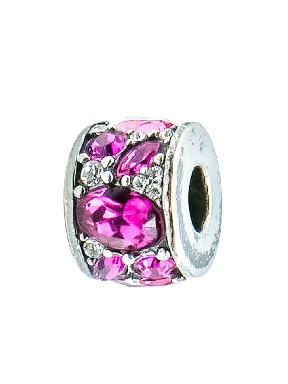Chamilia Mosaic Pink Swarovski Crystal Sterling Silver Charm Bead